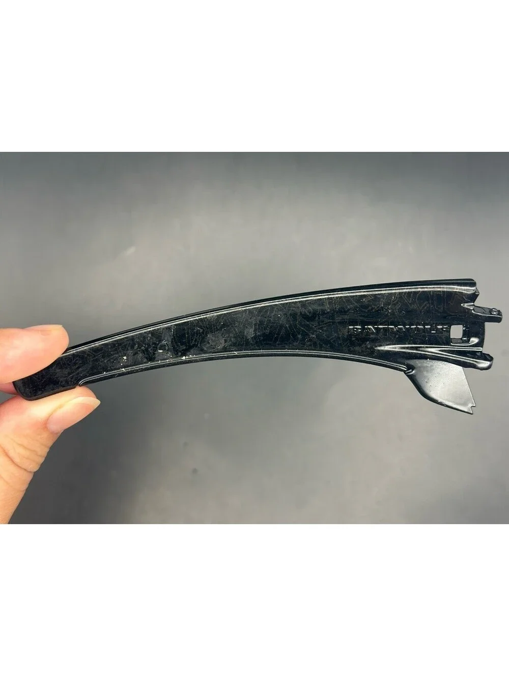 Oakley Batwolf OEM Polished Black Gold Text Left Replacement Arm